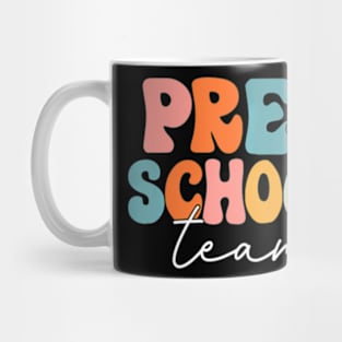 Preschool Team Retro Groovy Back To School Mug